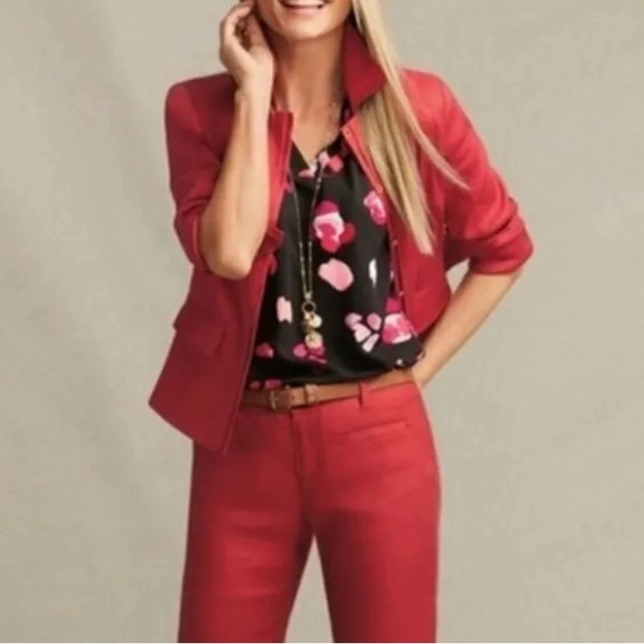 2pc CAbi 5523/5513 Petal Blouse and Mini Skirt Set Black  Pink Floral Sz Medium - Picture 4 of 17